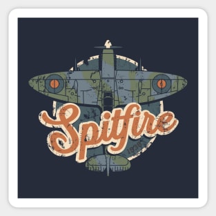 Vintage RAF Spitfire WW2 Fighter Plane Sticker